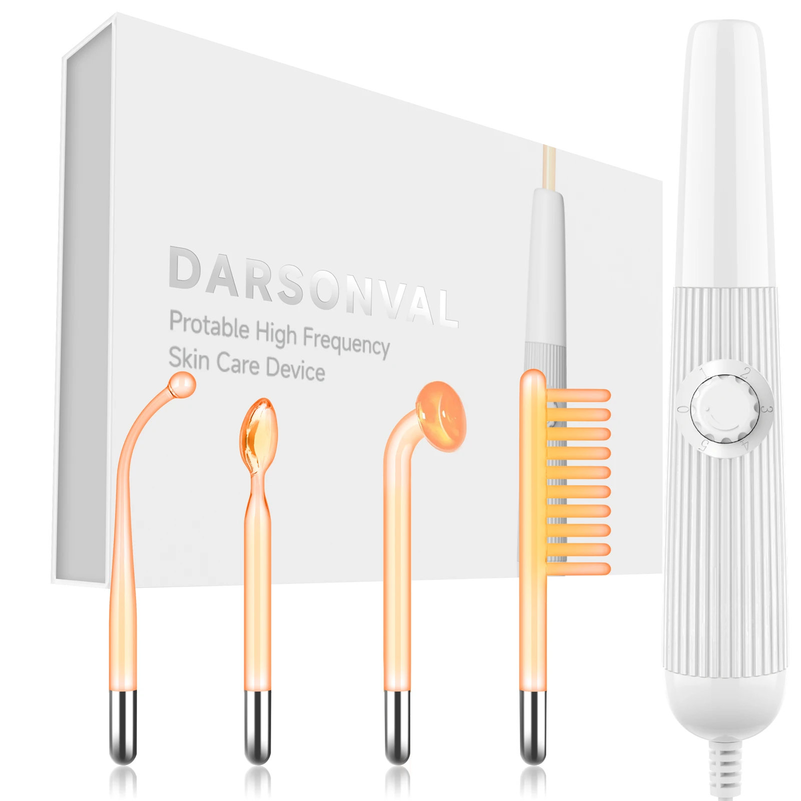Facial Acne Wand DARSONVAL High Frequency Electrode Wand Machine for Facial Care