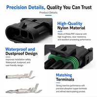 6 Pin 2.5mm GM Automotive Weather Pack Waterproof Connector Male Female Plug Socket DJ3061Y-2.5-11/21  For GM 6