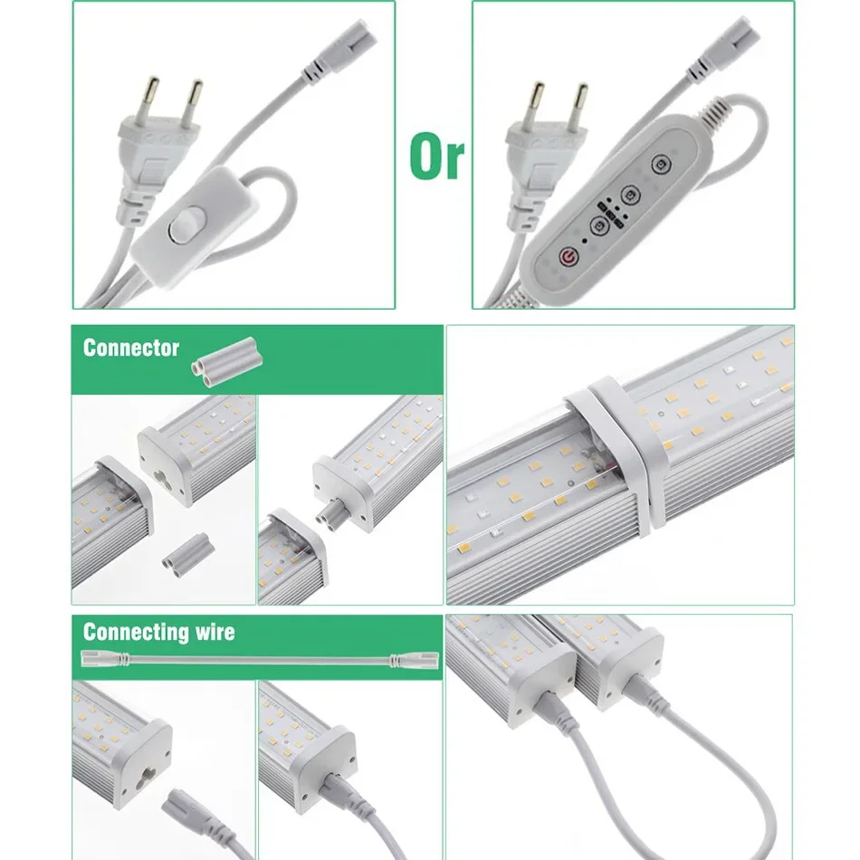 Full Spectrum LED Growing Lights 1/2/4/6PCS for Greenhouse Plants Veg Flowers Fill Light Soilless Cultivation Lamps led grow light