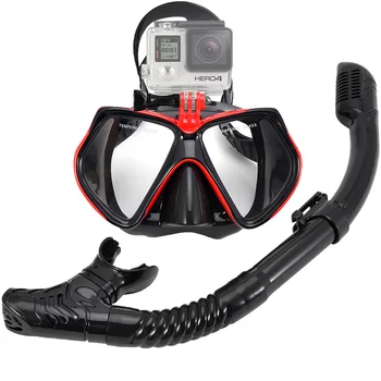 Sicicompetitity-Masque de plongée pour GoPro, caméra de sport sous-marine, lunettes de natation professionnelles anti-buée, tube de plongée en apnée sec pour adultes
