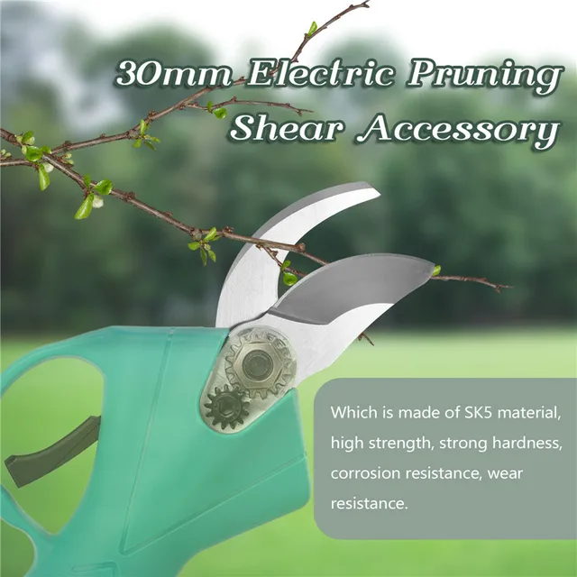 Vezeték Nélküli Metszővágó-Penge 30 Mm-Es Elektromos Metszés Nyíró Tartozék Hatékony Gyümölcsfa Bonsai Metsző Ágak Kerti Szerszám - Image 4