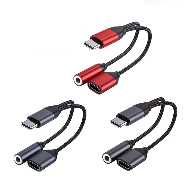 Micro USB to 3.5mm Jack Headphone Earphone Cable Adapter Socket 3.5mm Audio  Cable Black 10cm HY1318