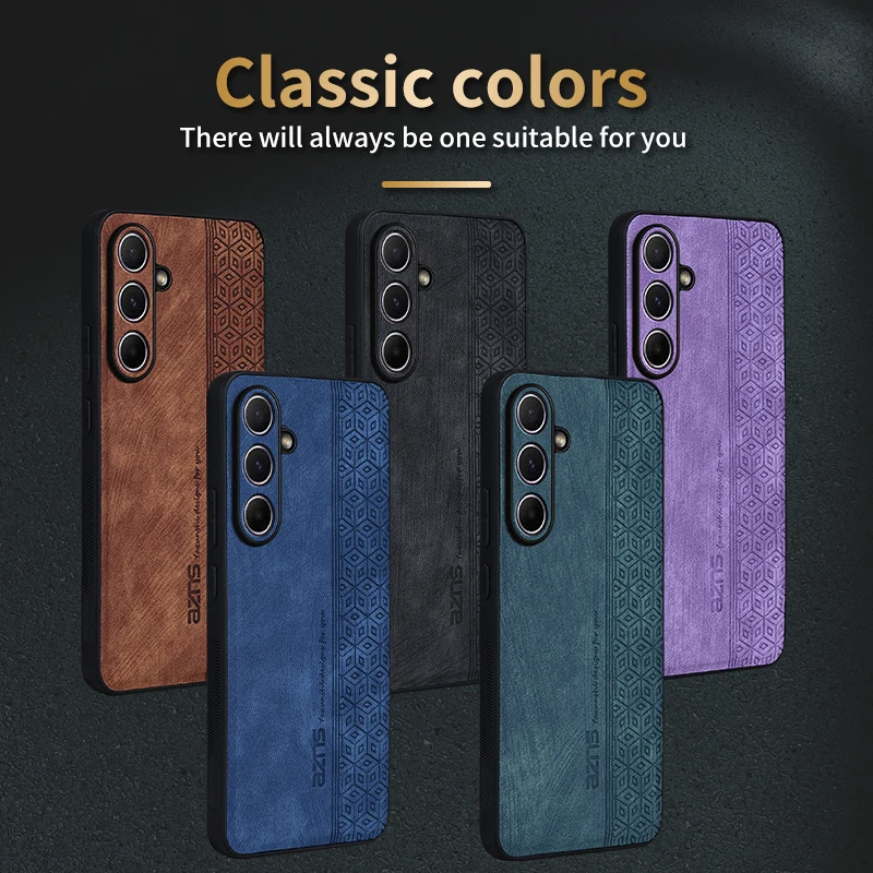 Shockproof Leather Back Cover with Skin Feel