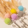 Cat Toys Feather Cat Stick Bite Resistant Steel Wire Spring Feather Interactive Cats Toy with Bell Wool Ball Kitten Toy Sticks 3