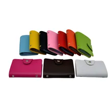 

1Pc New Men Card Holder 24 Slots Credit Card Holder Soft PU Leather Pocket ID Card Holder Case Bag Wallet Women Money Bag Clip