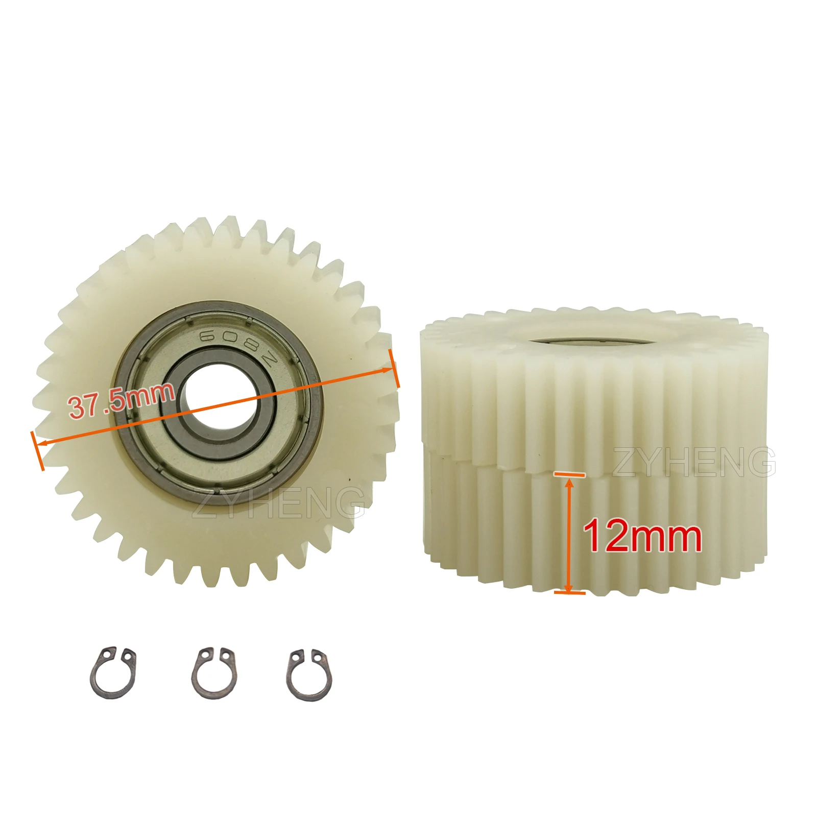 Kit Frizione Per Motore Planetario Bafang - 3 Ingranaggi 36 Denti In Rame Con Cuscinetti 608RS - Accessorio Bici Elettrica