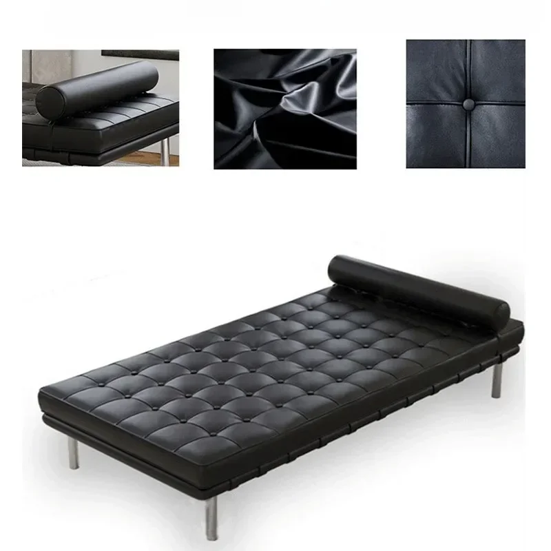 Barcelona Sofa Bed Small Apartment Modern Simple Single Leisure Office Model Room Lunch Lounge Chair Dual-purpose Recliner Chair
