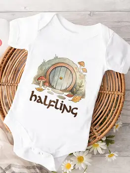 Tutina Neonato Halfling Nuovo Stile 2026 - Grazioso Body Fantasy Hobbit Hole per Neonati Appassionati, Comodo e Traspirante
