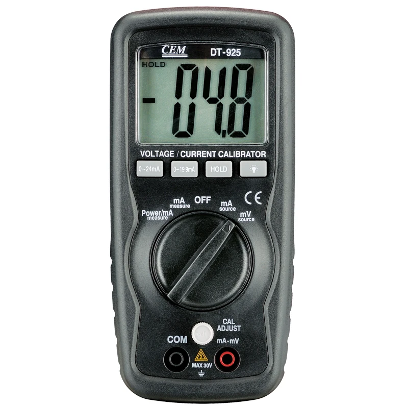 מד וולטאז' וזרם נייד CEM DT-925 עם דיוק בסיסי מתכוונן 0.01 מד וולטאז' וזרם
