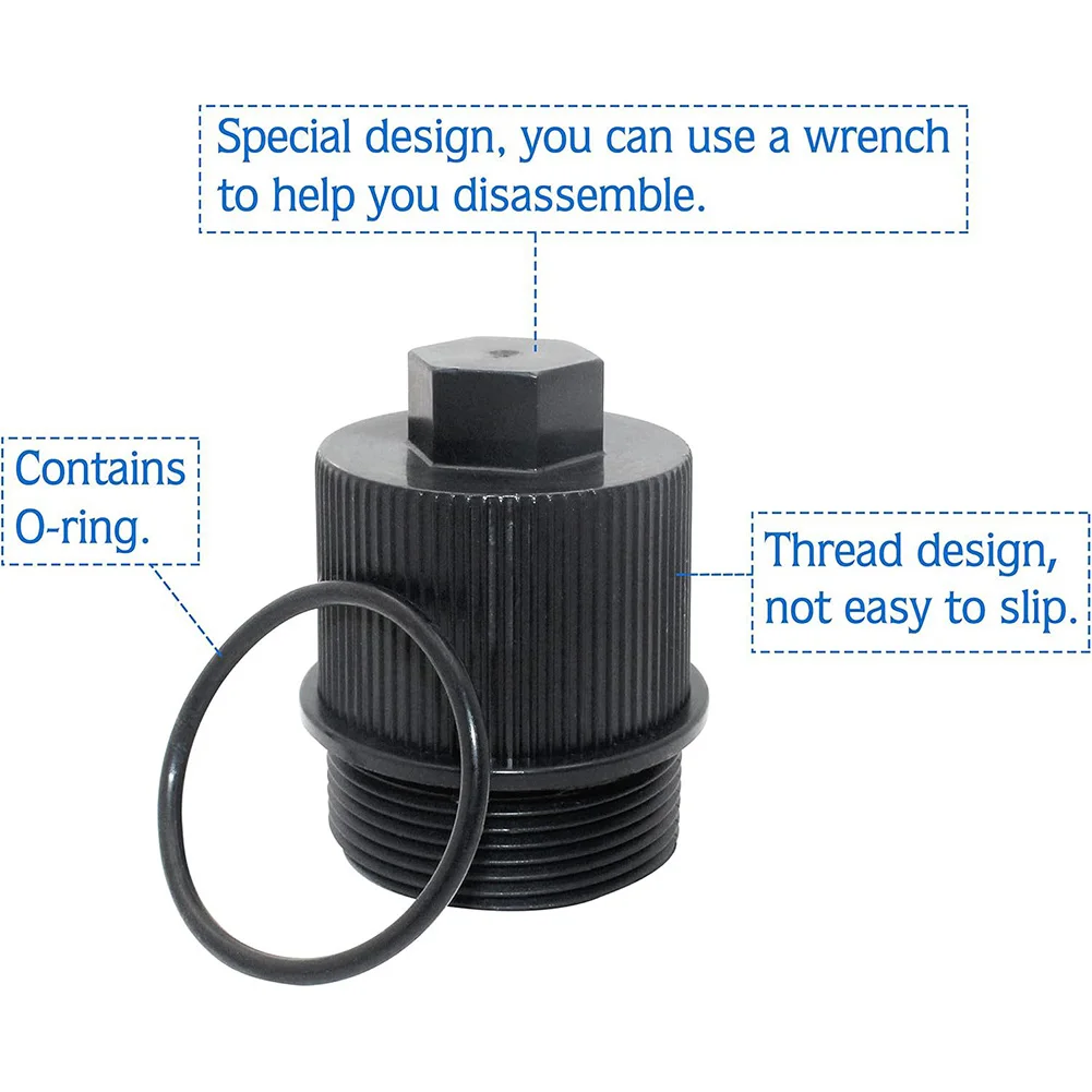 190030 Drain Plug Cap Filter Drain Plug with O-Ring Drain Cap Replacement for Pentair Clean&Clear Plus FNS Plus Quad DE