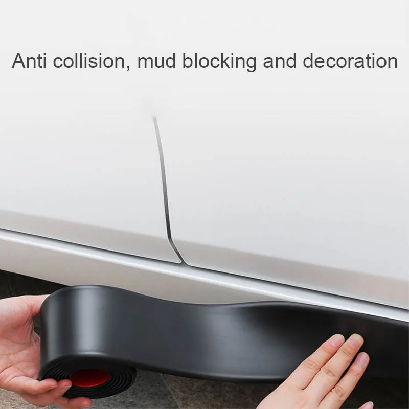 5/8/10cm Universal 4M Car Body Side Skirts Lip Anti Scratch Protector For Car Paint Protection 4 Doors Body Auto Accessories