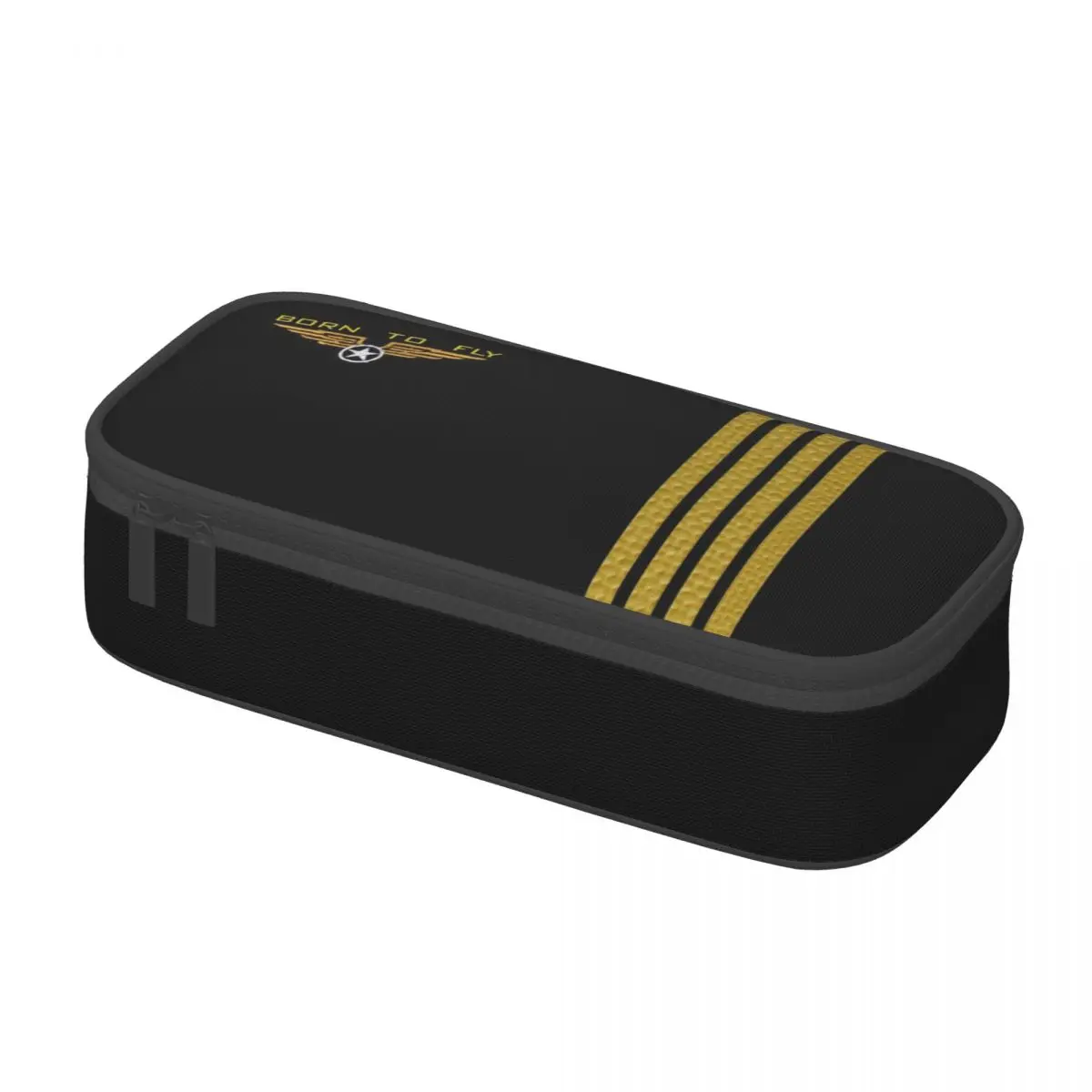 Cute Born To Fly Flight Pilot Pencil Case For Flying Aviation Aviator Large Storage Pen Box Bag School Accessories