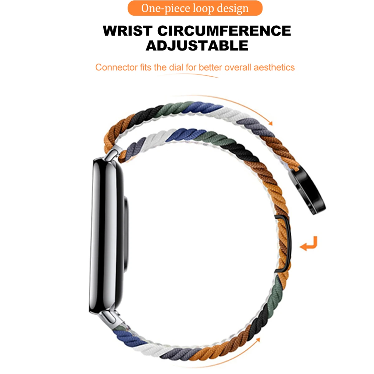 Magnetic Nylon Adjustable Braided Sports Watch Strap Replacement Bracelet