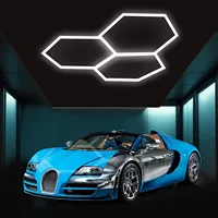 Car Detailing LED Hexagon Light Garage high brightness 6500K Daylight White inkable Plug-in Ceiling Light for Garage Workshop 1
