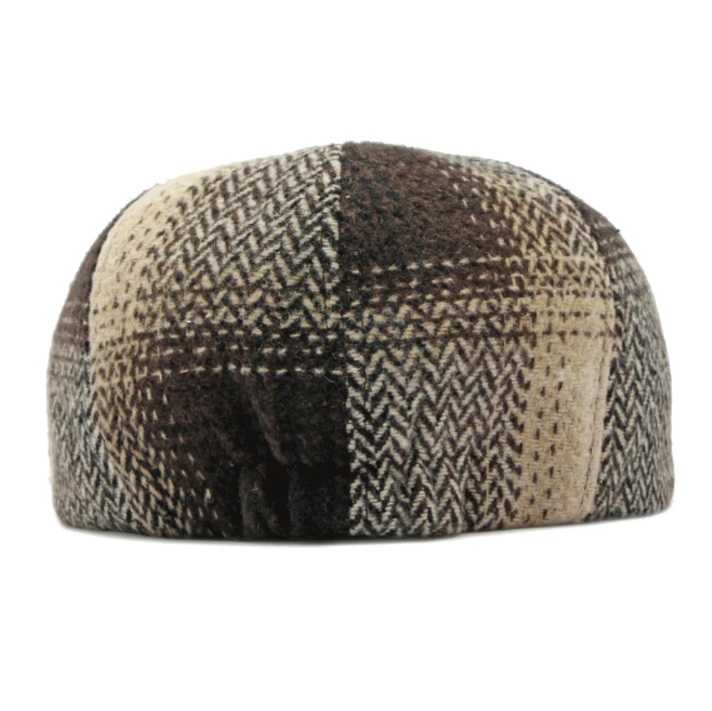 Women Beret Men Berets HT4184 Berets Autumn Winter for Men Women Vintage Plaid Octagonal