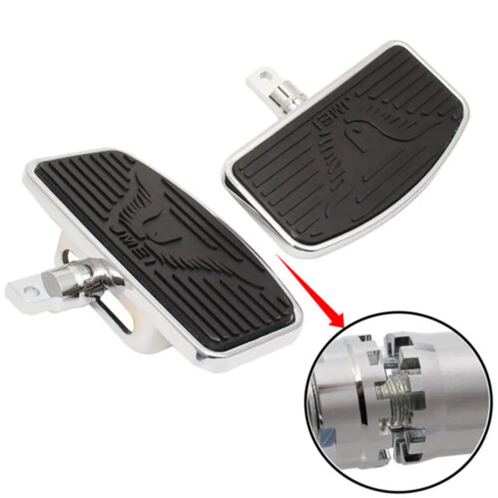 Adjustable Motorcycle Passenger Floorboard Mount-Style Foot Rest Floorboards For Harley Dyna Electra Glide