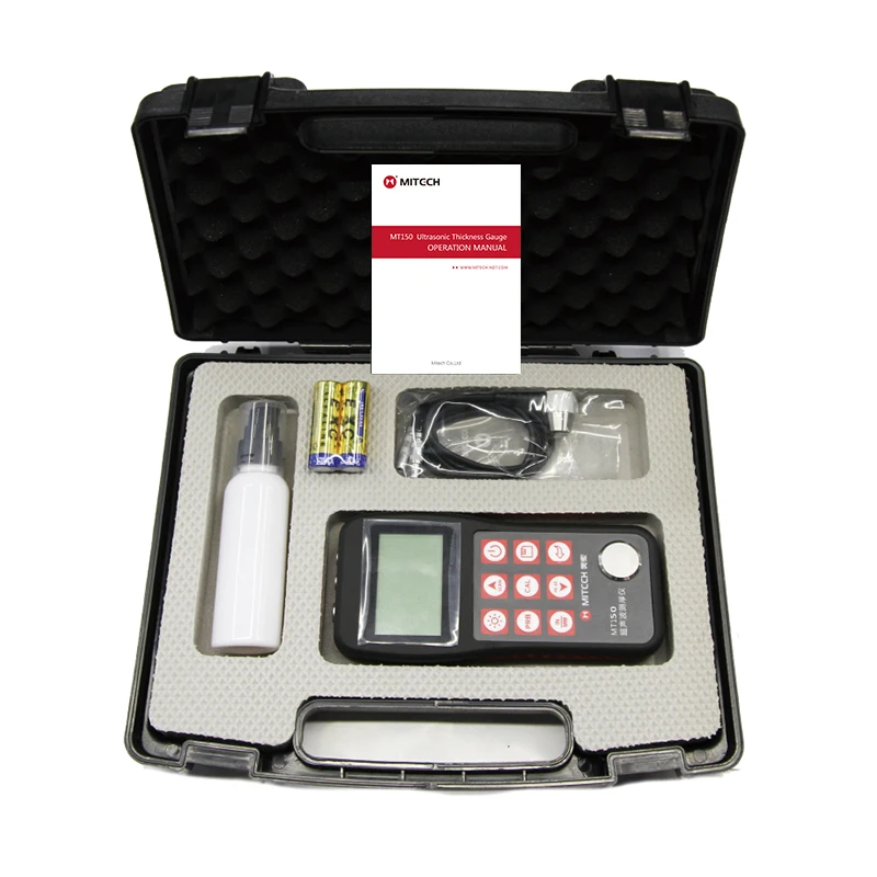 

Portable MT150 Ultrasonic Thickness Gauges 0.75mm-300mm(in steel) Range 4.5 digits LCD display 0.1mm Resolution