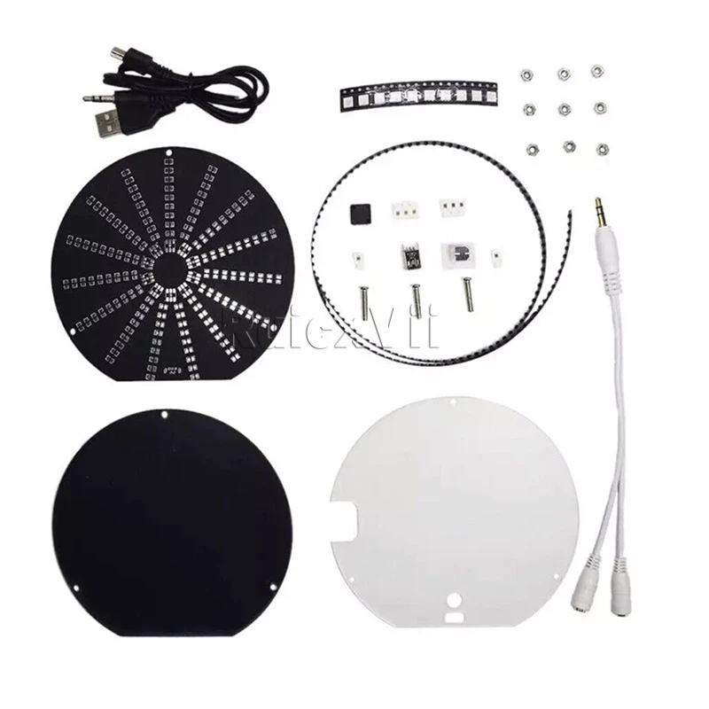 

LED Audio Disc Visualizer Music Spectrum Display DIY Electronic SMD Soldering
