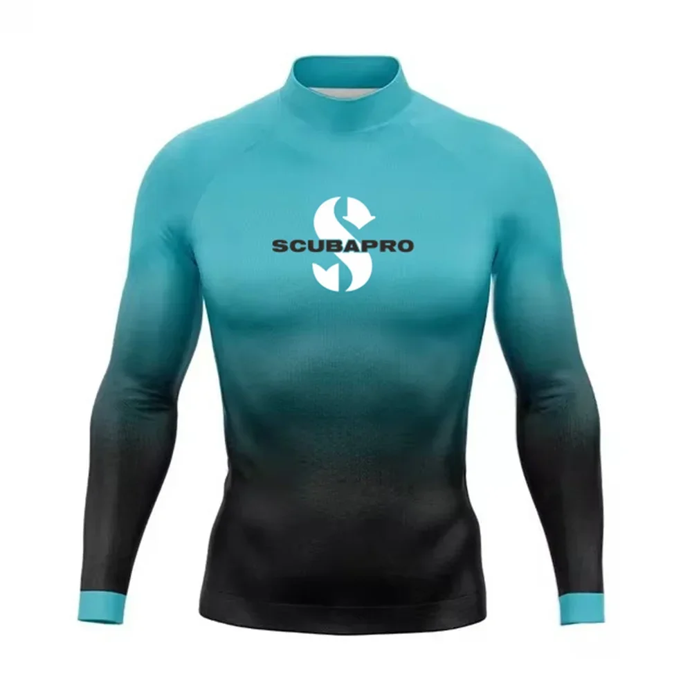 Men Long Sleeve Rash Guards Surf T-shirts UV Protection Swimsuit Surfing Diving Swimwear Swim Surf Beach Clothes Rashguard rash guard