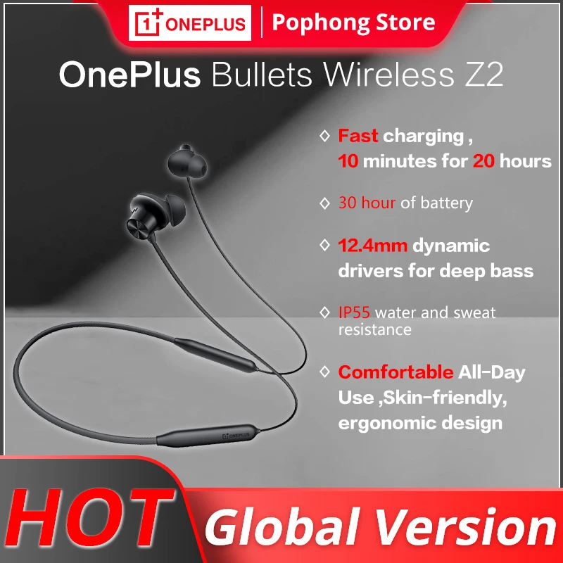 Oneplus Bullets Wireless Z2 Global Version | Oneplus Bullets Wireless ...