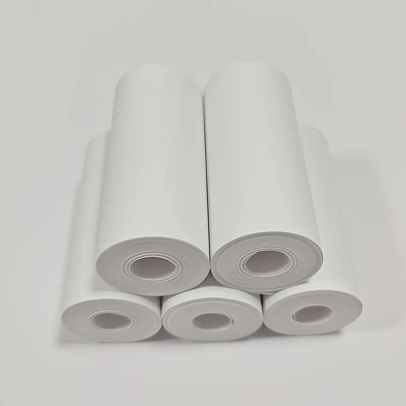 5롤 미니 흰색 감열지 57mm x 25mm, 영수증, 저널, 사진 공예, 명절 선물용 논스티키 롤