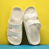 2024 Summer Kid Slippers Sandals Boy Girls PVC Flats Soft Bottom Girls Kids Trend Double Buckle Slides Beach Shoes For Children 1