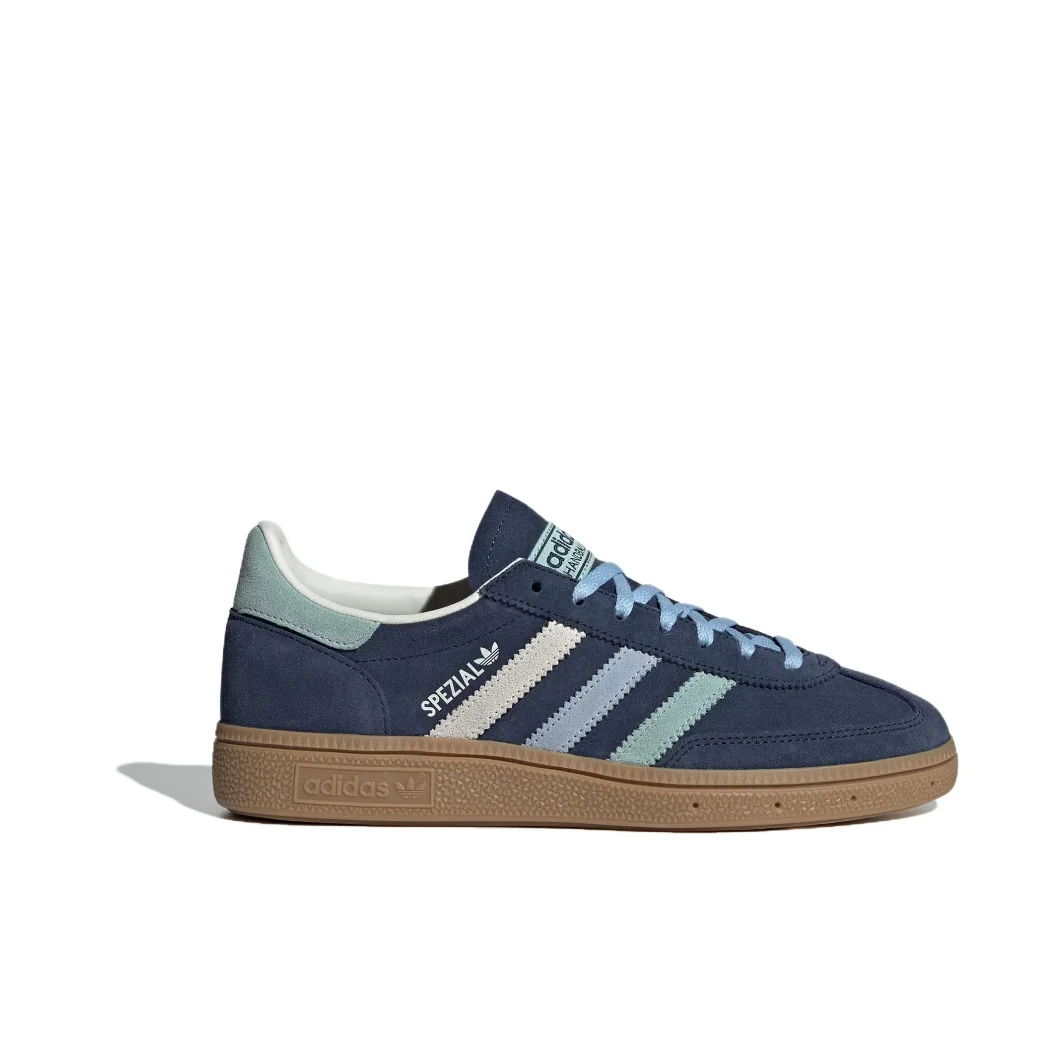 Adidas New HANDBALL SPEZIAL LOW Men and Women Board Shoes Classic Retro Sneakers Casual Fashion Sneakers Deep Indigo&Cyan