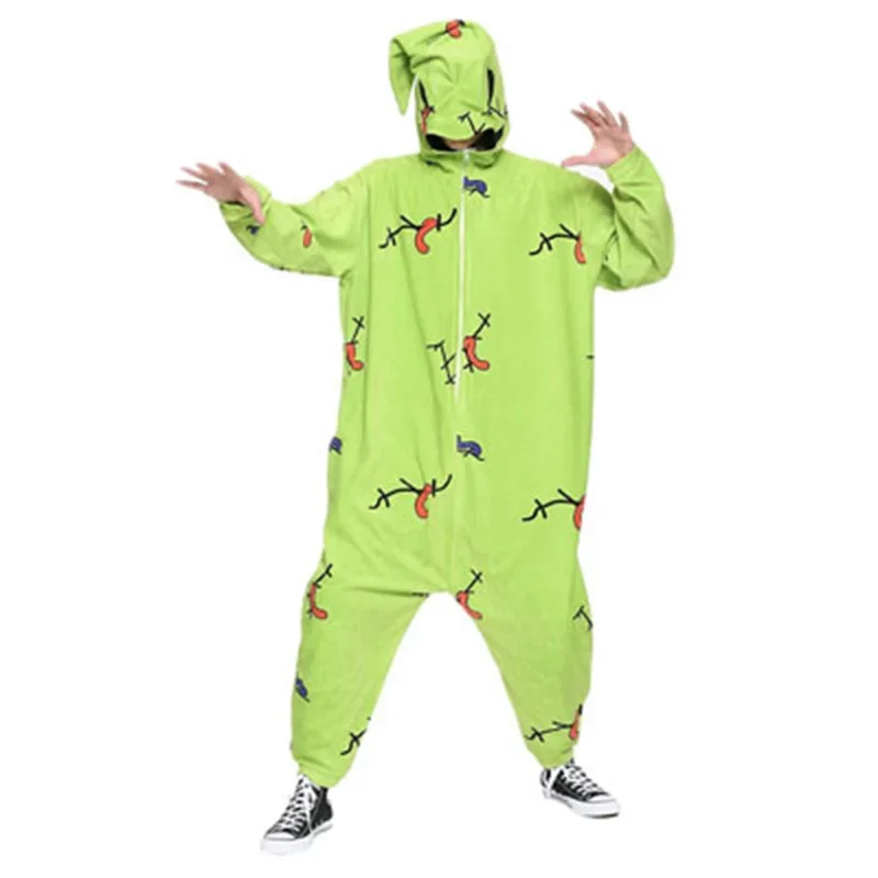 Men's Nightgown Halloween Cosplay Costumes Jumpsuit Onesies Long Sleeve Lingerie Homewear Fluffy Pajamas Loungewear Cartoon