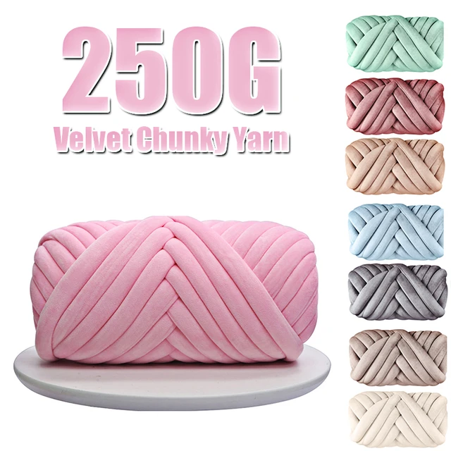 250g Super Thick Chunky Yarn Soft Cotton Tube Yarn DIY Wool Core Spun Knit  Blanket Core
