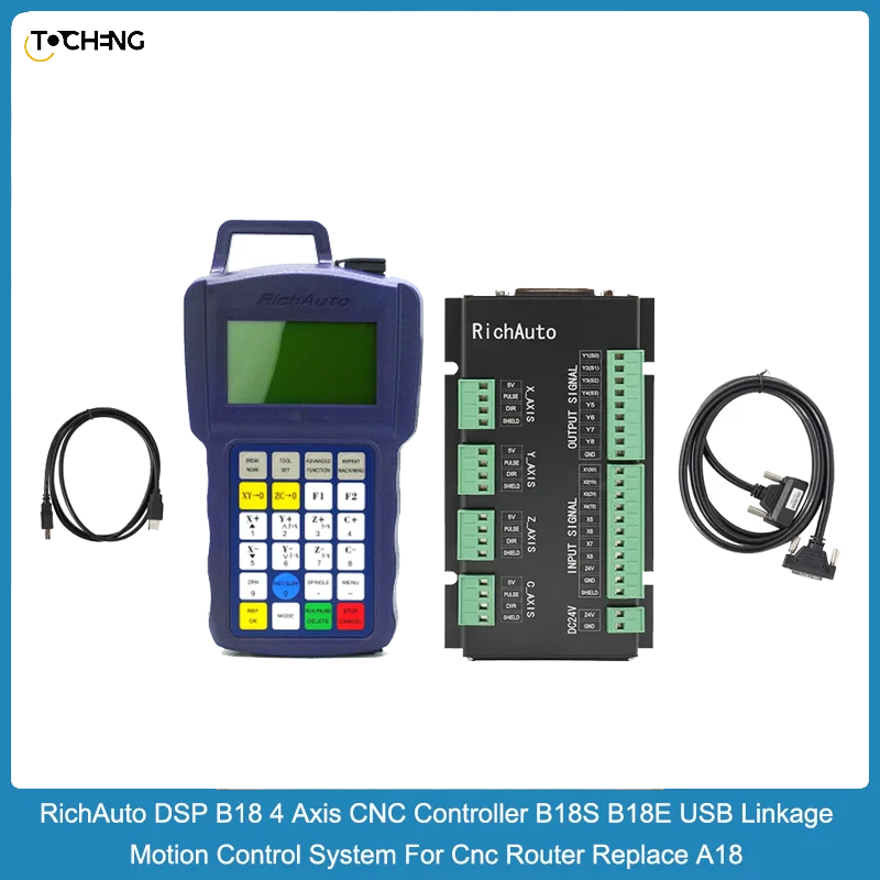 

CNC RichAuto DSP B18 4 Axis CNC Controller B18S B18E USB Linkage Motion Control System For Cnc Router Replace A18 Manual