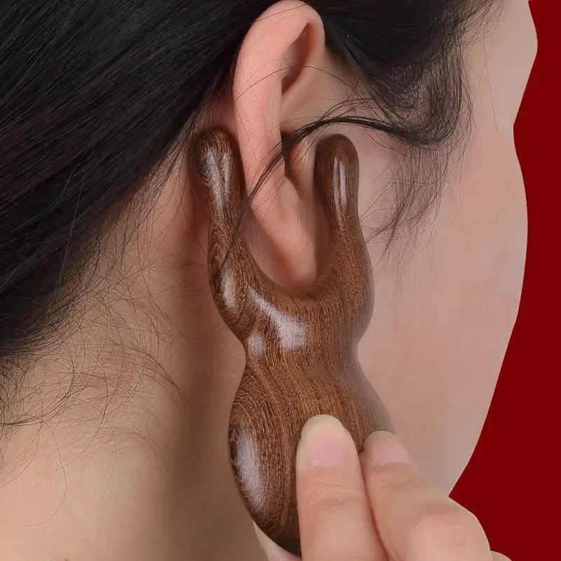 Natural Sandalwood Gua Sha Tool for Face Massage and Blood Circulation