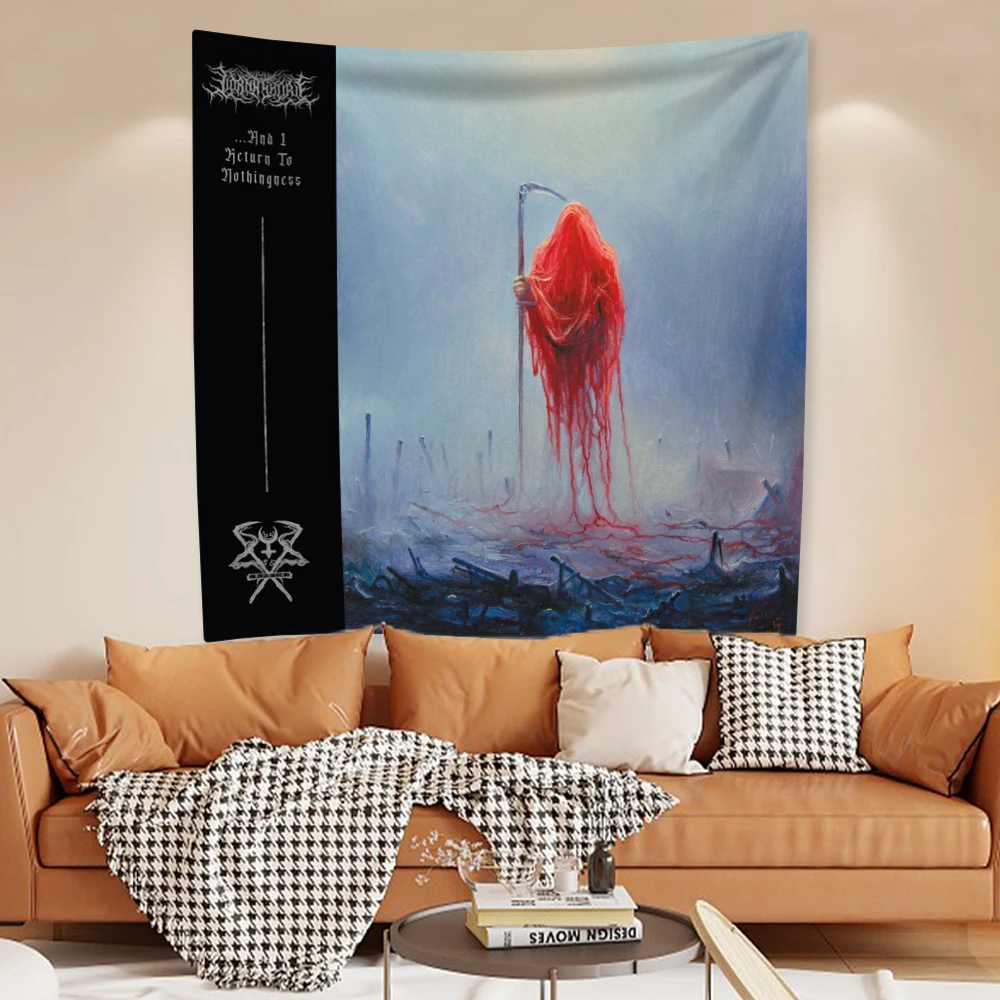 Deathcore Band Tapestry L-Lorna Shores Album Cover Wall Hanging Home Decor University Dorm Backdrop Concert Party Decoration tapestry decor