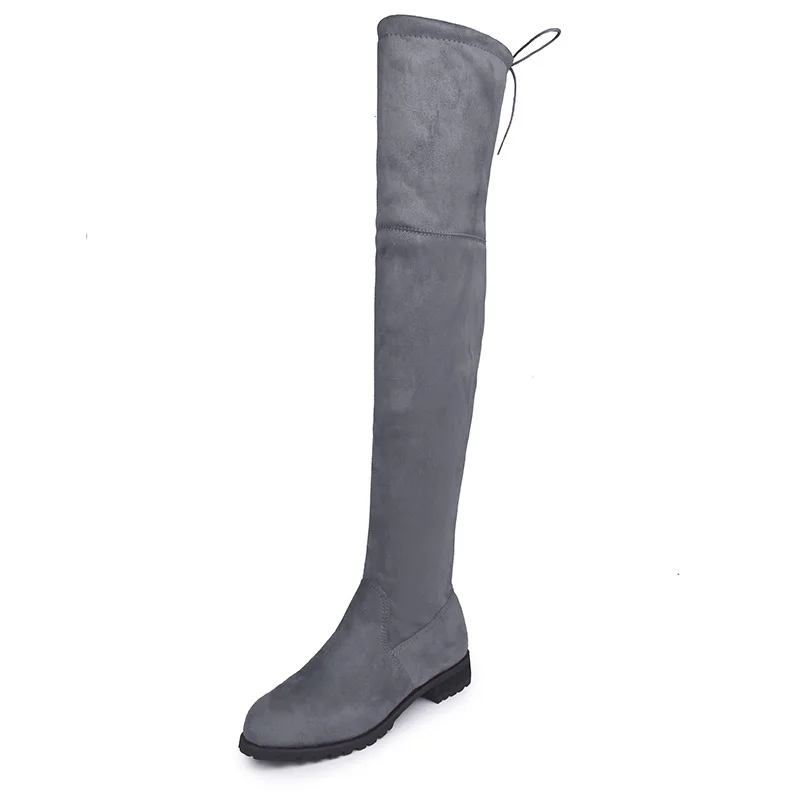 2024 Sexy Over The Knee Boots Women Winter Boots Fashion Suede Long Boots Low Heel Thigh High Boots Ladies Shoes Plus Size