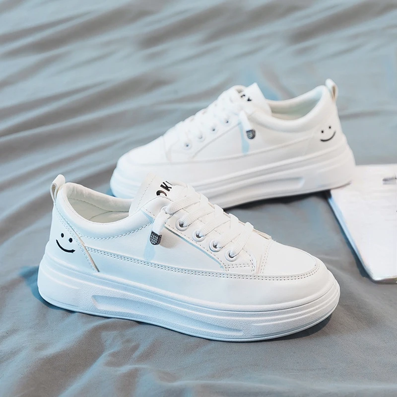 Women Spring Platform Sneakers Thick Sole Shoes Fashion Casual Tennis Trainers
