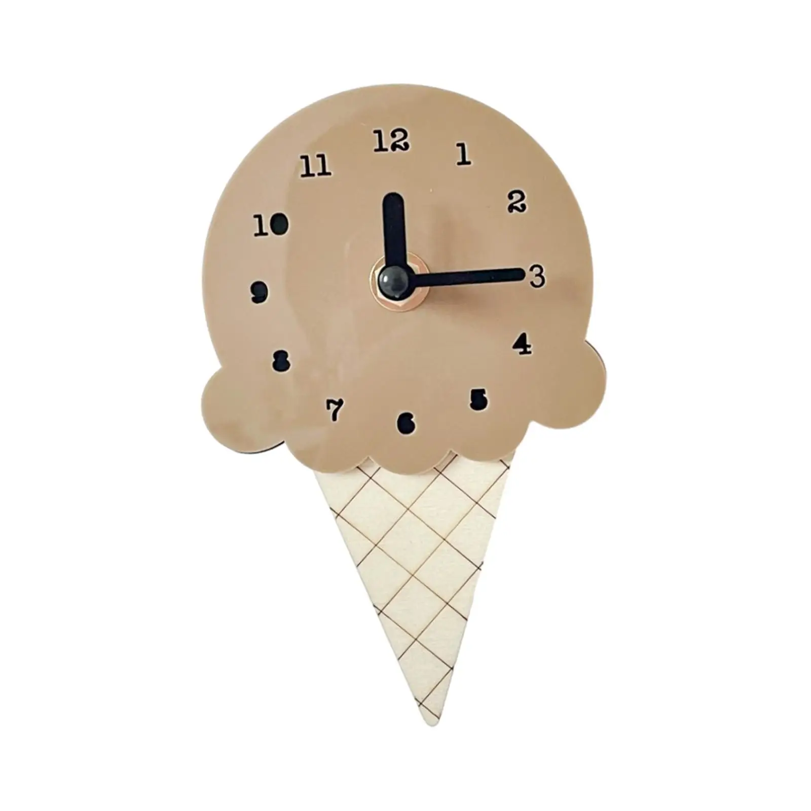 Wall Clock Ice Cream Shape Hanging Clock Household Decoration, Bedroom Clock,