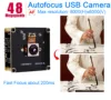 ELP 8K Autofocus USB Camera Module 48MP Mini PC Webcam with No distortion Lens Ultra HD 4K Industrial Camera for Machine Vision 3
