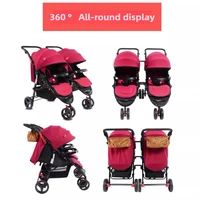 2025 Poussette bébé double séparable et combinable, poussette pliable élargie et élargie, poussette bébé haut de gamme 2