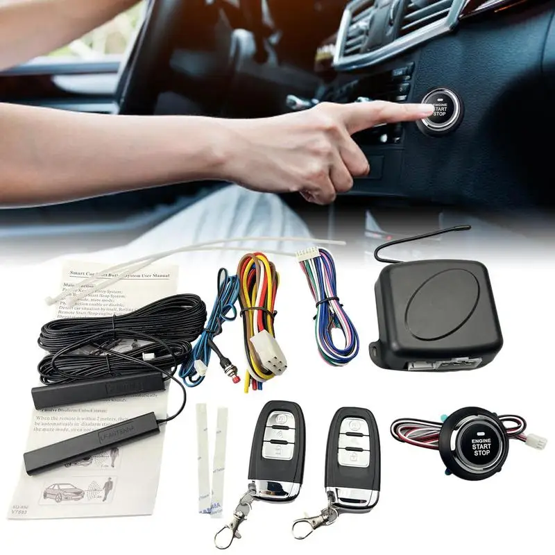 Universal Keyless Entry Car Kit DC12V Auto Start Stop Keyless Entry System Engine Push One Button Start Remote Car Accessories