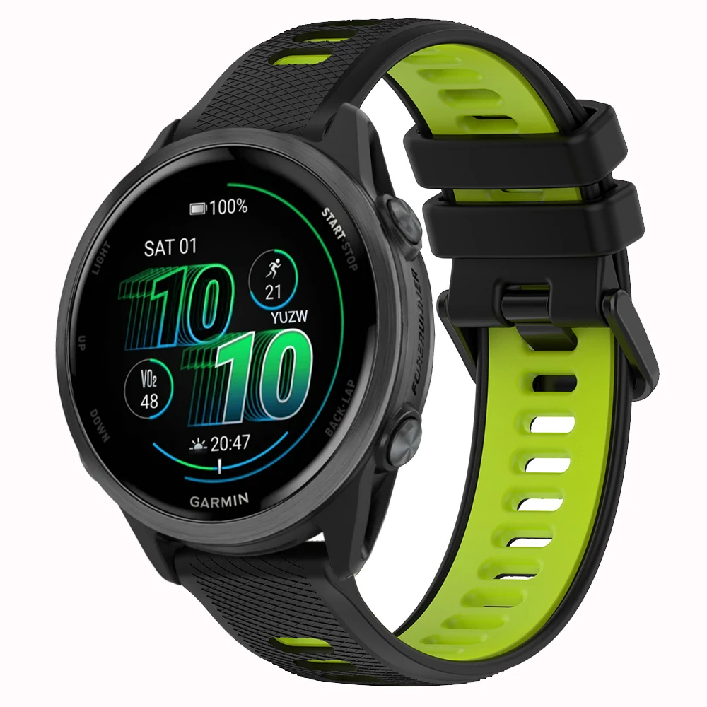 Two-Tone Silicone Strap 20mm - Premium Replacement Watchband Bracelet