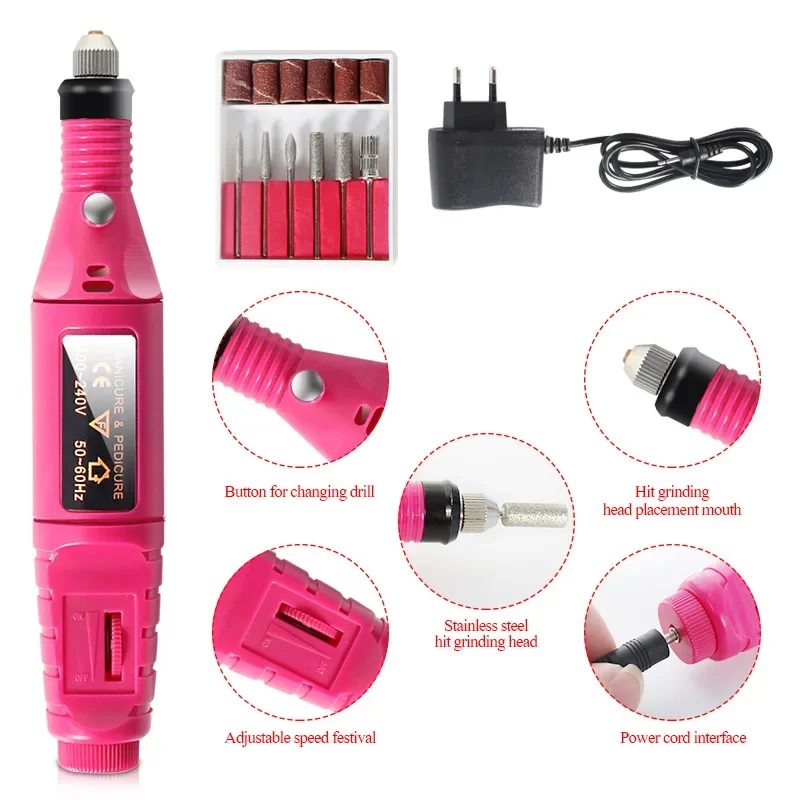 Manicure Set UV LED Nail Lamp Nail Drill Machine Gel Nail Polish Kit