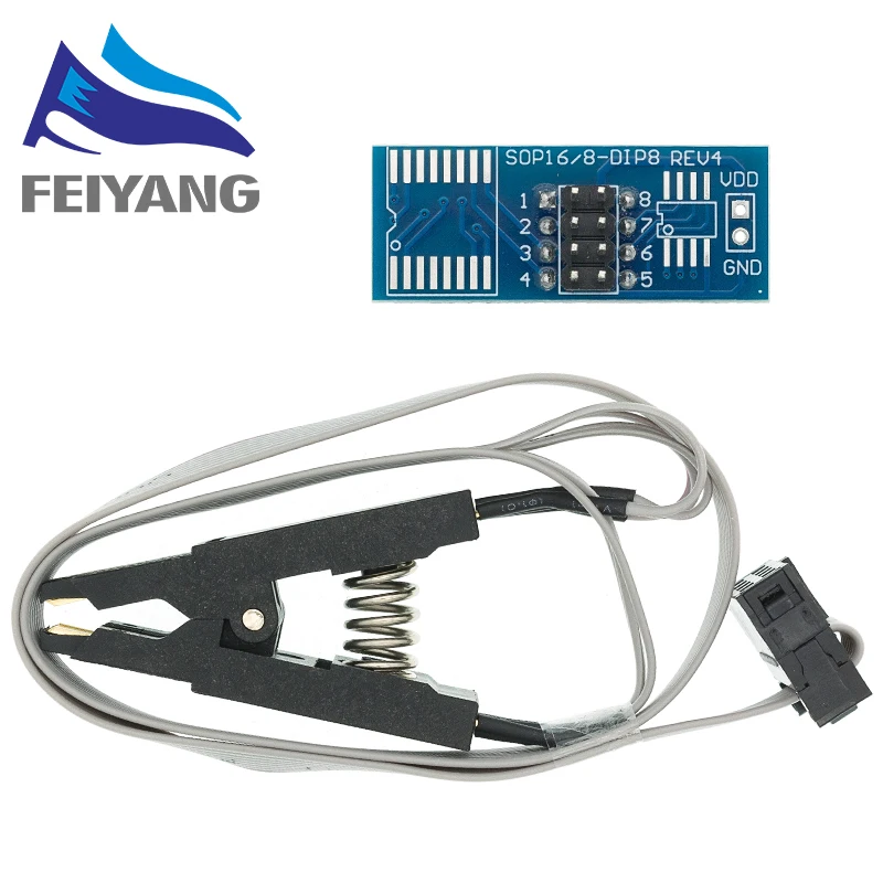 Update version SOIC8 SOP8 Test Clip Für EEPROM 93CXX / 25CXX / 24CXX in-circuit programmierung + 2 adapter – Detail 4