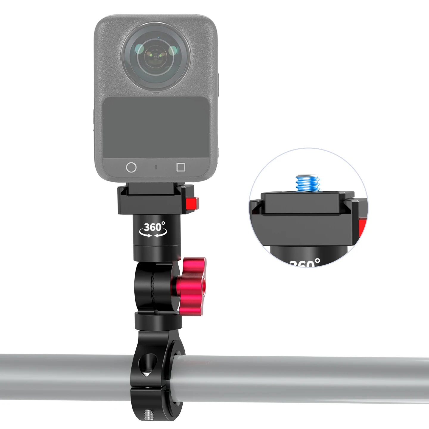 DJI 오스모 360 액션 5 프로 카메라용 자전거 핸들바 홀더 마운트 더블 락 디자인