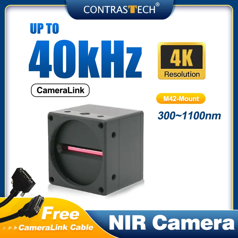 High Sensitivity 4K RGB+NIR 400-1100nm 40kHz Cameralink Color Line Scan Infrared Camera for  Web Inspection 2