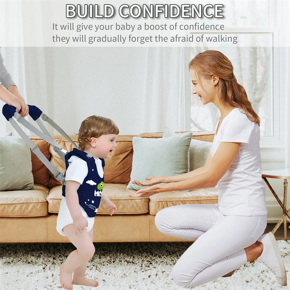 Cute Cartoon Dinosaur Baby Walker Safety Harness Leash Toddlers Activity Training Children Sling Assistant Strap for Boys Girls 2