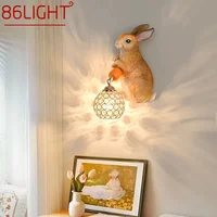 86LIGHT Contemporary Rabbit Wall Lamp Creative Living Room Bedroom Study Villa Hotel Children's Room Aisle LED Decoration Light 1