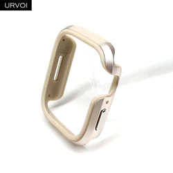 URVOI Anti-Shock Apple Watch Case - Premium TPU & Aluminum Alloy Protective Cover in Vibrant Colors for 45mm Series 7 8 9 (Star light)