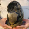 Natural Turtle Back Stone Egg Shape Dragon Crystal Crack Mineral SpecimenHome Office Hallway Decoration Healing Gift 1