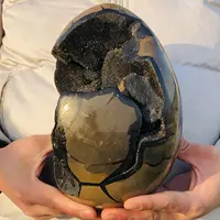 Natural Turtle Back Stone Egg Shape Dragon Crystal Crack Mineral SpecimenHome Office Hallway Decoration Healing Gift 1