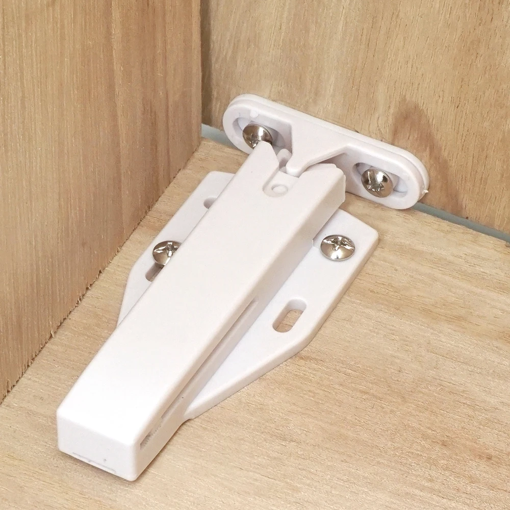 Non-Magnetic Touch Latch Large Size Catch Cabinet Door Push to Open Furniture Cupboard Wardrobe Accessory door catches cabinet door latch door stops cabinet door stop 4/2/1 Sets
