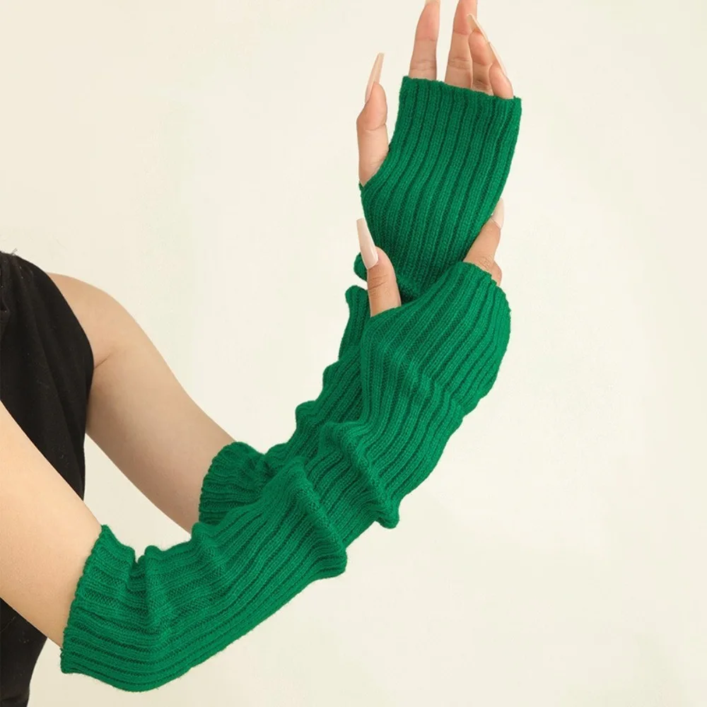 Lange vingerloze handschoenen - ZWART - 10.00